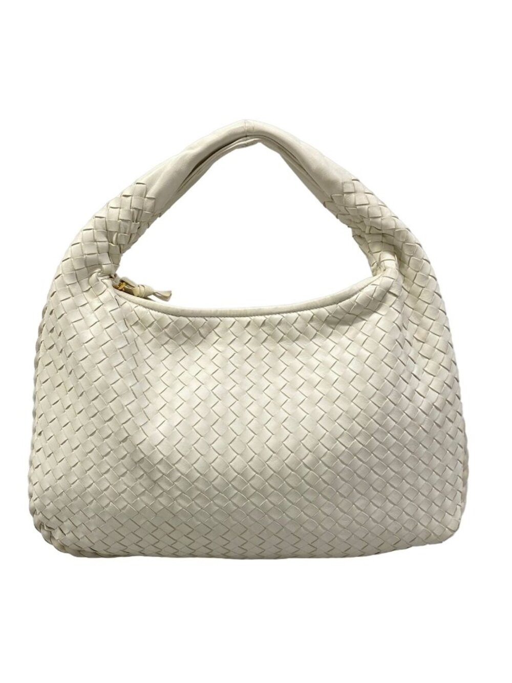 Bottega Veneta Shoulder Bag Intrecciato White Leather